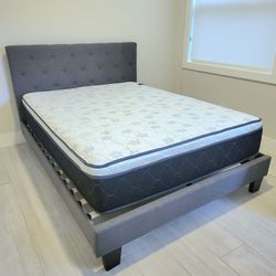 NEW Queen-Size PILLOW TOP MATTRESS and BOX SPRING. Bed frame is not included 👍