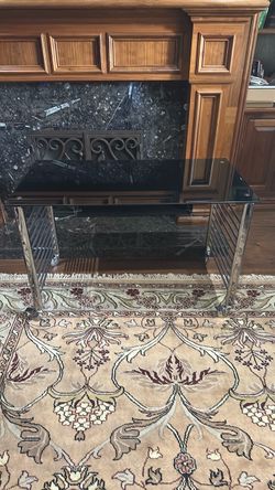 Black Glass and Chrome Desk
