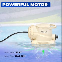 XtremepowerUS 1/2HP Pool Cover Pump Automatic/Manual Swimming Submersible Pump Water Remove Pump for Swimming Pool, Garden Pond, Hot Tub  35