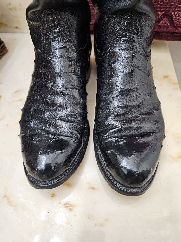 Mens Lucesse 2000 Full Quill Ostrich Boots