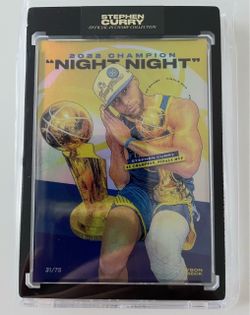 2022 Limited Edition Stephen Curry x Tyson Beck /75 - Night Night - Rainbow Foil - Golden State Warriors