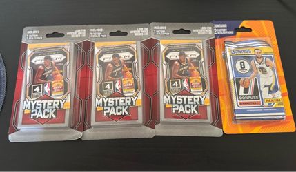 4 Sealed Basketball Card Packs – Panini Hoops & Donruss