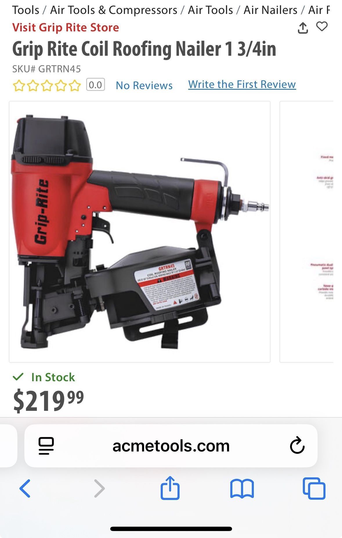 Coil Roofing Nailer