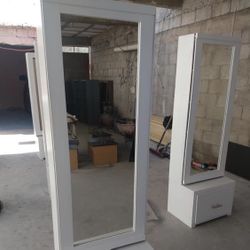 New Sliding Door Mirror Mirror Black white And Dark Brown Ready To Be Picked Up 5.9 Feet High