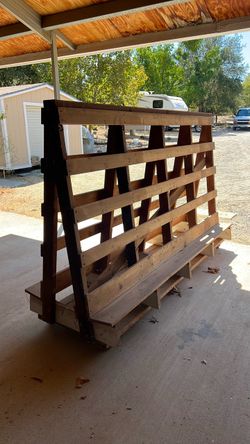 Large Wooden A-Frame Display Rack
