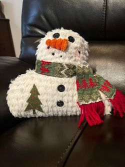Festive Plush Snowman Decor