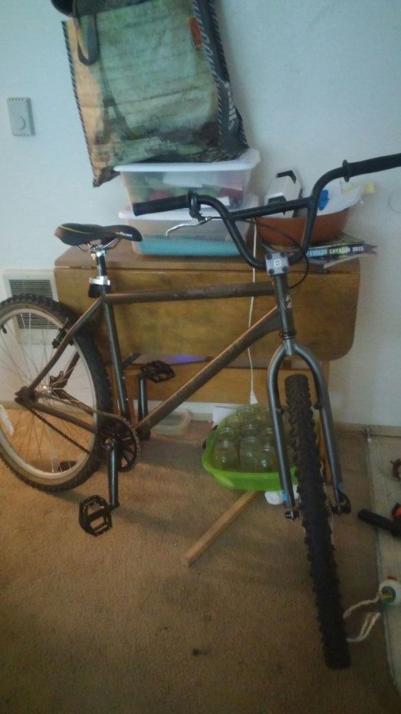 Single speed redline mountain bike with extra parts.....Haro BMX frame