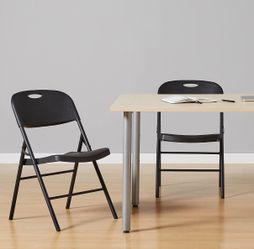 Black Plastic Folding Chair