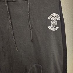 Sons of Anarchy  Size L Hoodie Biker California Mens Black Motorcycle Reaper