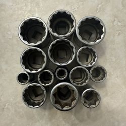 Snap on Sockets Lot 12 Points And 8 Points