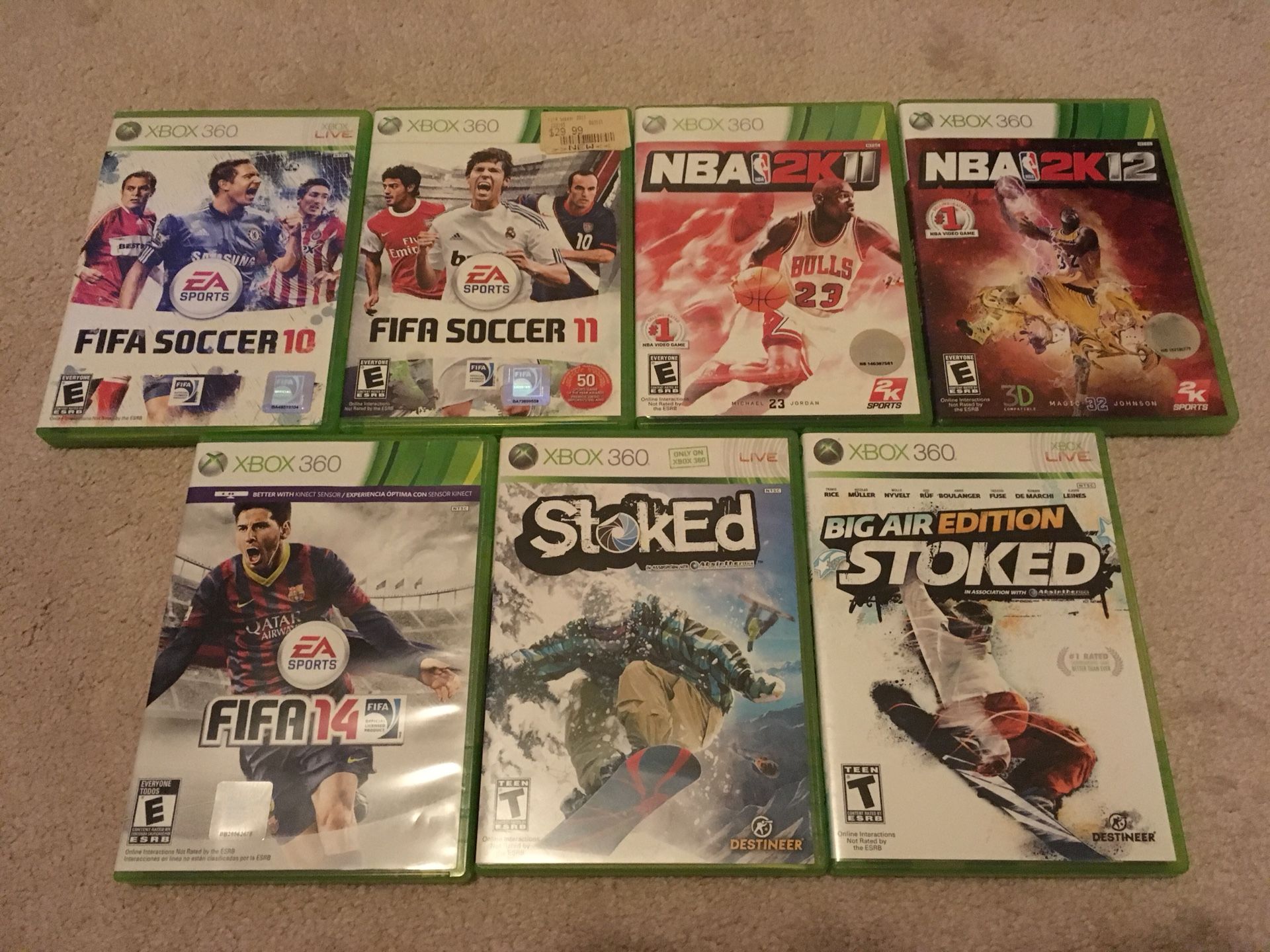Lot of used Xbox 360 games