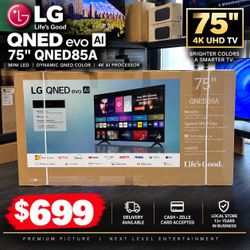 LG 75" QNED85A 4K UHD Smart TV SMART BRAND NEW 75 INCH