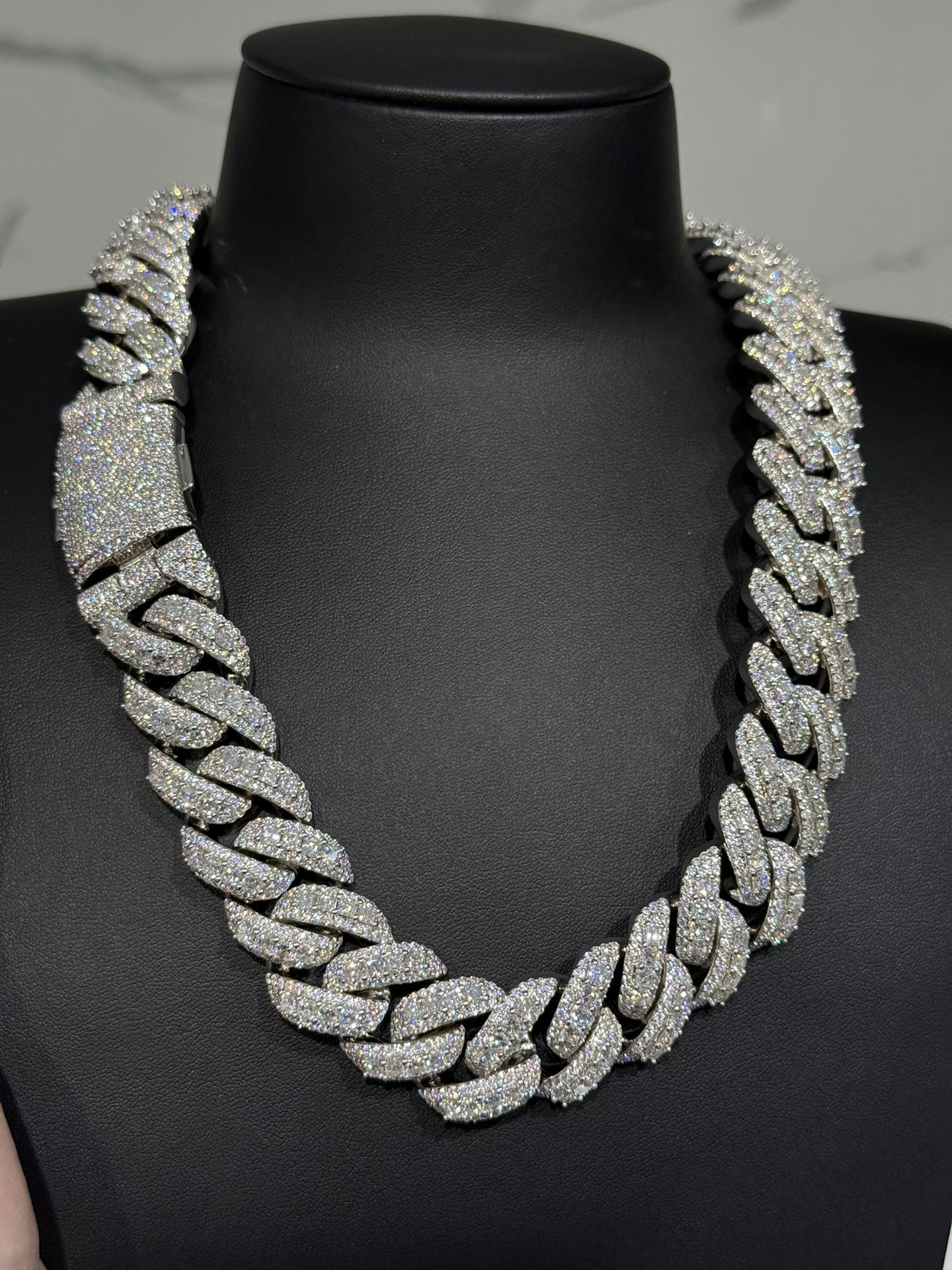 Monster VVS 22mm Moissanite Cuban Chain 22 inch
