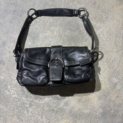 Coach Authentic Black/Silver Soho Hobo Shoulder leather bag