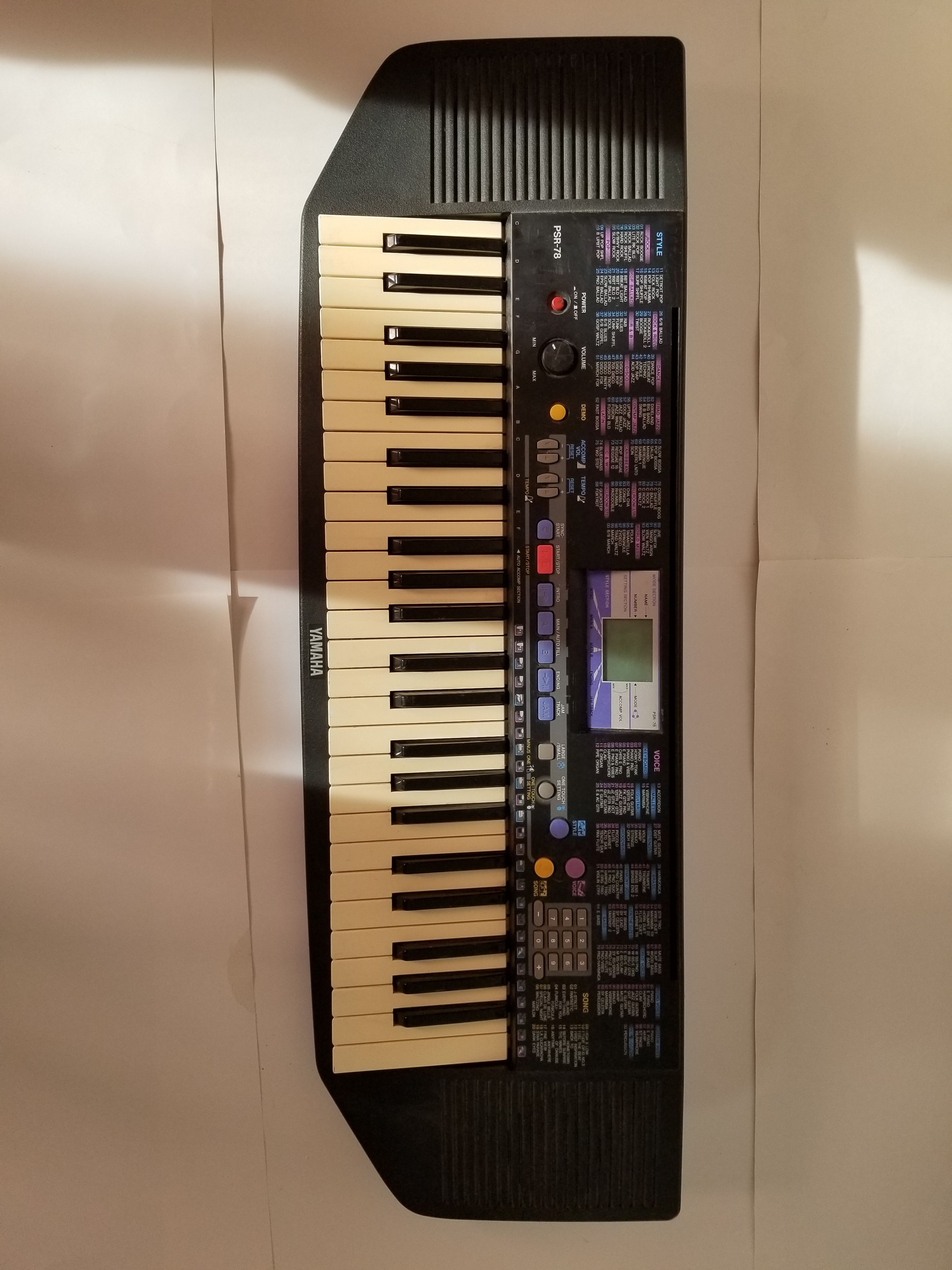 Psr 78 2024 yamaha keyboard