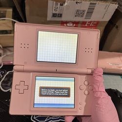 Coral Pink Nintendo DS Lite - comes with charger