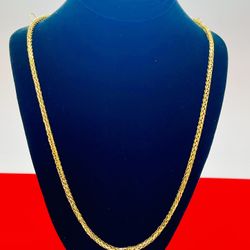 18K Gold Round Franco Chain 19 Inches