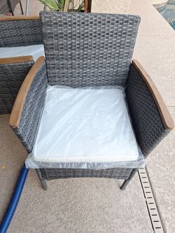 Rattan patio chairs