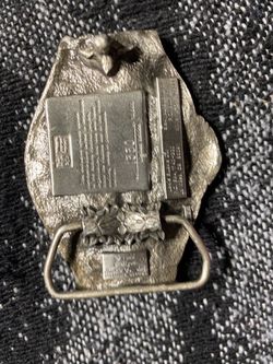 Vintage Metal Belt Buckle Back Side
