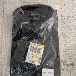 Stafford Men's Size 18 (34-35) Black Long Sleeve Button Down Dress Shirt