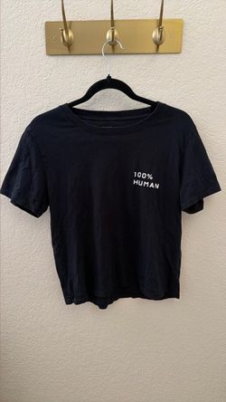 100% Human Black Graphic Tee
