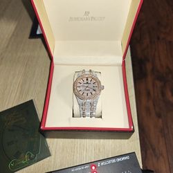Moissanite Watch Two-Tone Rose Gold