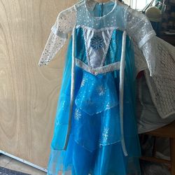 Disney Frozen Elsa Dress Size 5/6 $20 Or Best Offer 