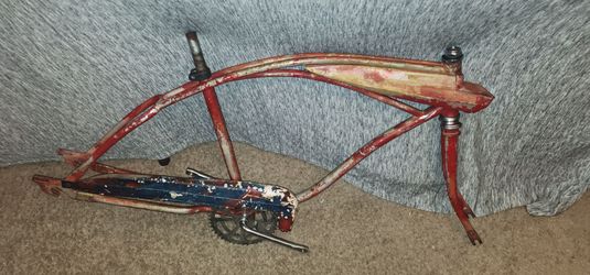 Vintage 1950s 24"  Hawthorne Tank Balloon Tire Bike
