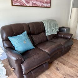 La-Z-Boy Leather Recliner Sofa/Couch