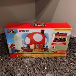 SUPER MARIO DELUXE TOAD HOUSE PLAYSET NEW OFFICIAL NINTENDO. New