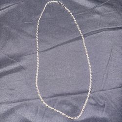 925 Sterling Silver Diamond-Cut Rope Chain Solid Link