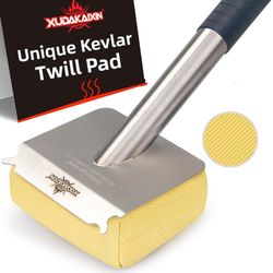 Brand New Grill Brush Bristle Free,Unique Kevlar Fiber Twill pad Perfect for Cast Iron/Stainless-Steel Grates,Replaceable Cleaning Head,Safe Grill Bru