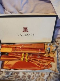Talbots salt and pepper napkins and chopsticks set new