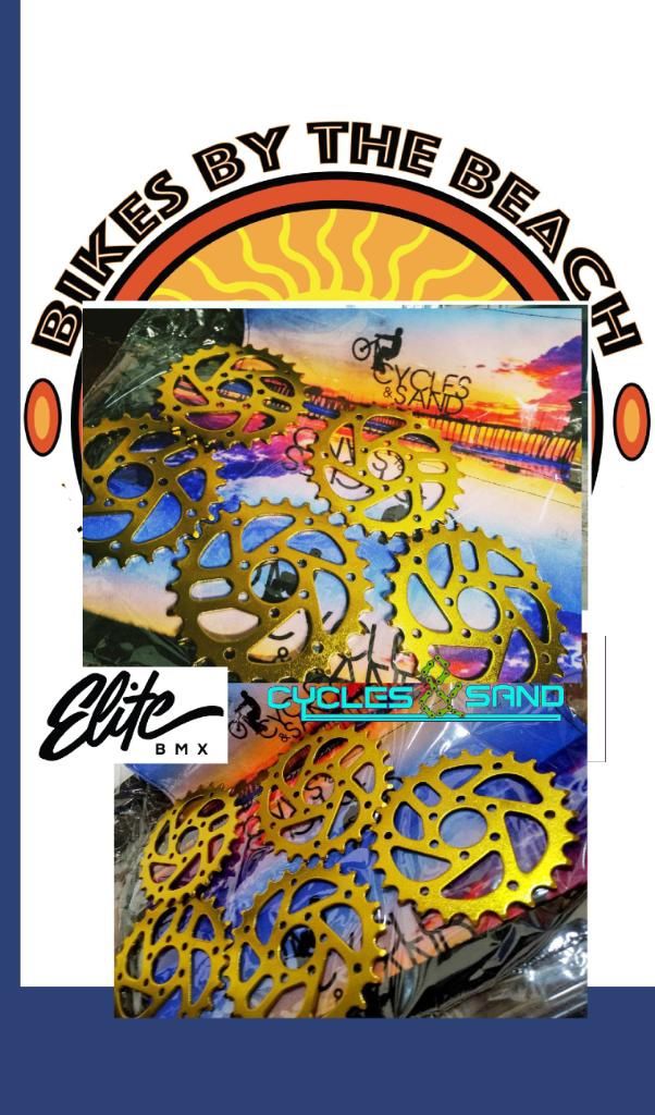 New Gold 25t Elite BMX Sprockets