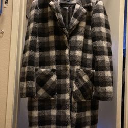 Fleece Checkered Coat