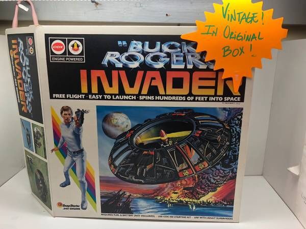 BUCK ROGERS - INVADER BOXED GAS/BATTERY-OPERATED FLYING TOY