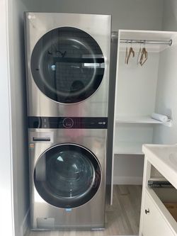 高档豪华智能洗衣机啊烘干机 LG wash tower thinq $1100