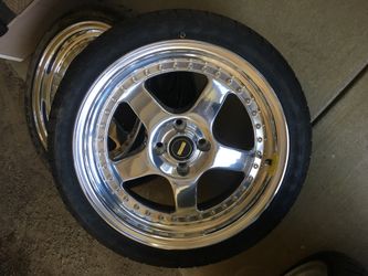 Four 18 inch Simmons wheels with Toyo Tires for Mazda RX2, RX3 or RX100. New never used, Please serious offers only