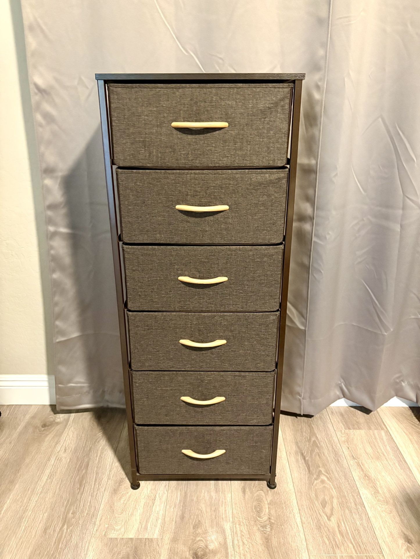 Tall Fabric Dresser With 6 Drawers