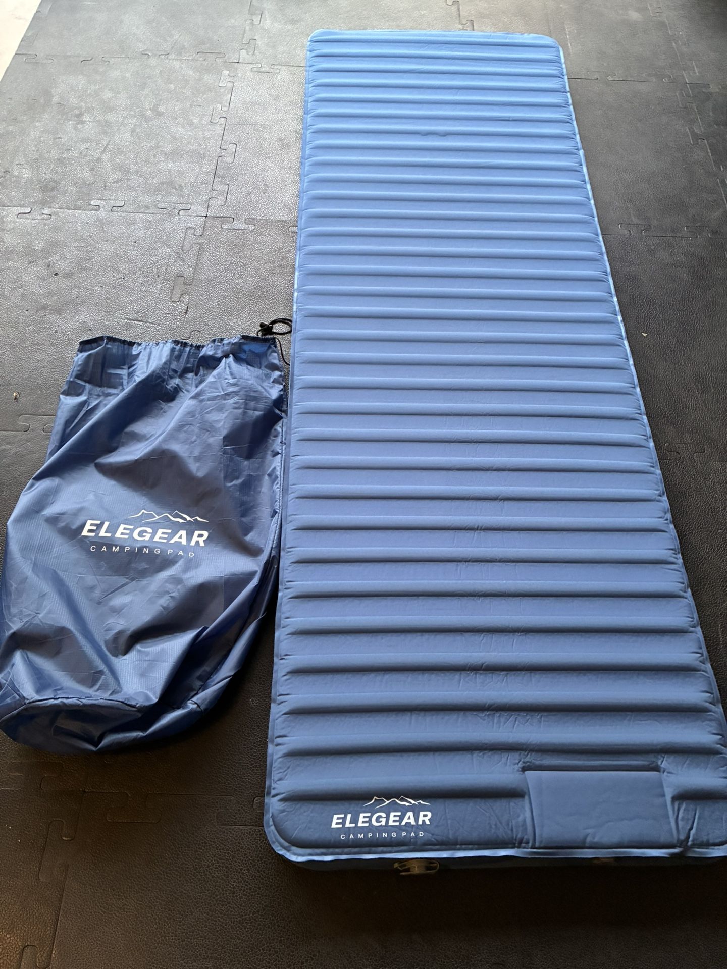 Like New Elegear Air & Foam Camping Sleeping Pad, HexaFoam Camping Mattress Pad with Built-in Foot Pump Memory Foam Camp Pad 4-Season R-Value 9.5 Camp