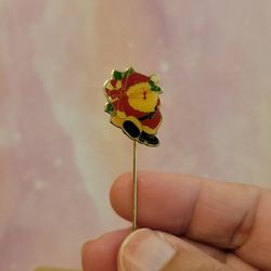 Santa Clause Lapel/Stick Pin Goldtone 2.5"  F9