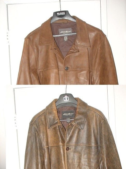 Men's Eddie Bauer Brown Leather Jacket - XXL