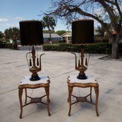 Large Vintage Decorative Indian Brass Teapot Table Lamps