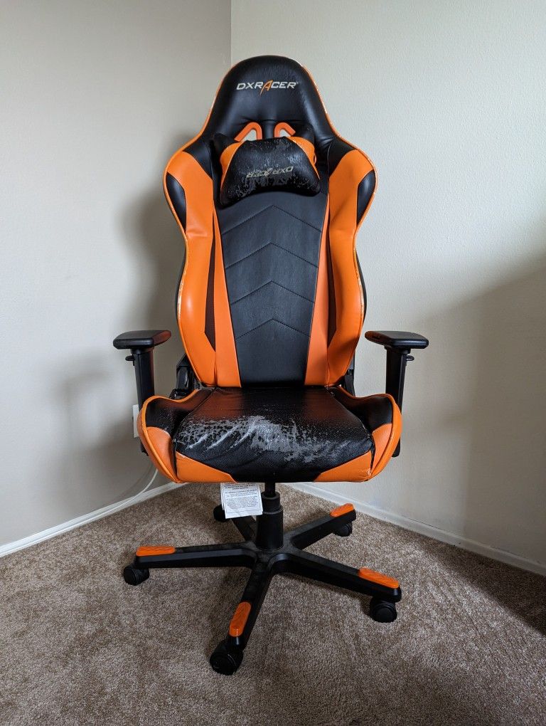 DX Racer Orange Gaming Office Chair for Sale in San Diego CA