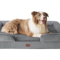 Orthopedic Dog Bed for Large Dogs - Big Washable Dog Sofa Beds Large, Supportive Foam Pet Couch Bed with Removable Washable Cover, Waterproof Lining a