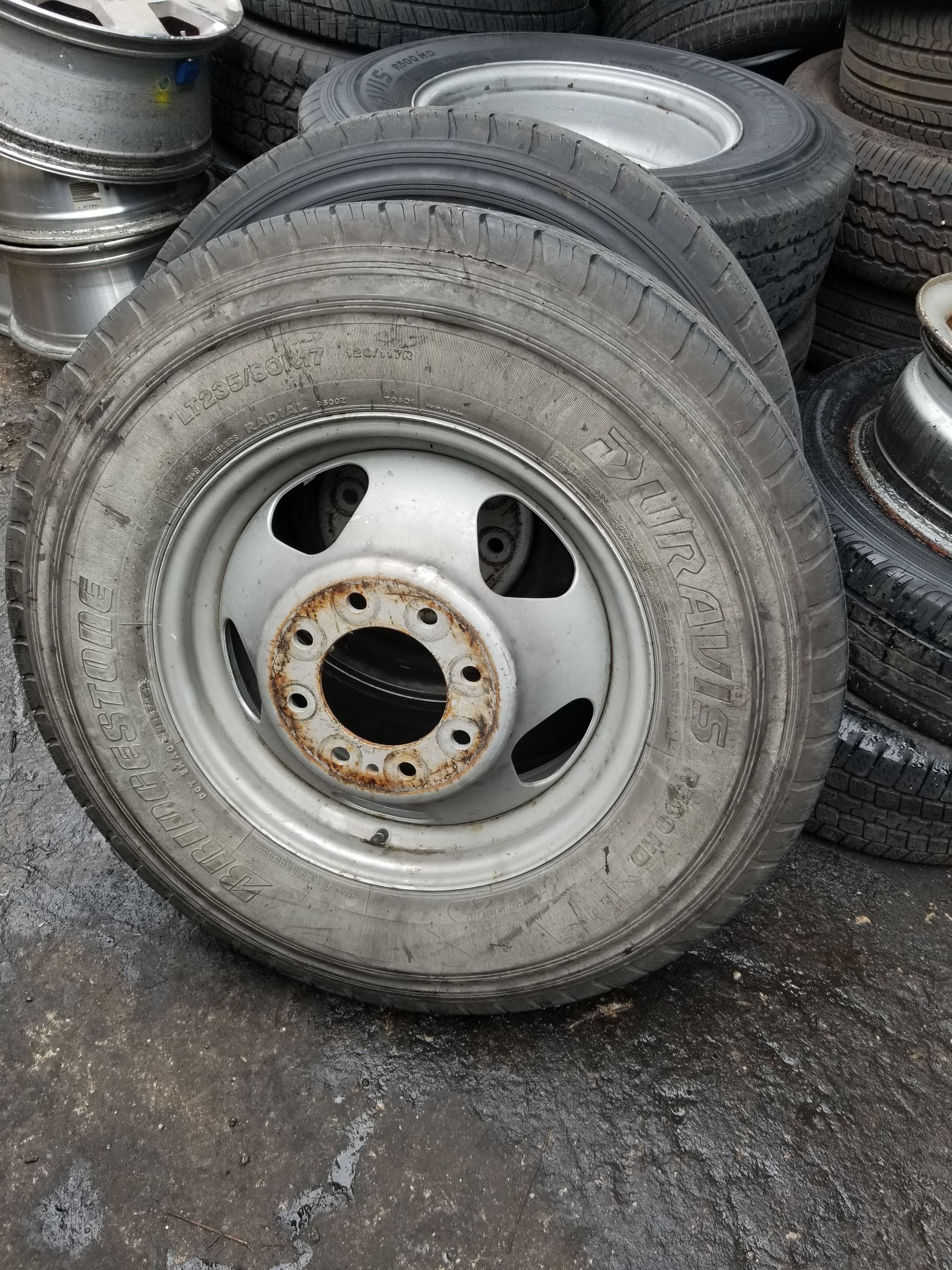 Chevy or Dodge dually wheels and tires 235/80/17