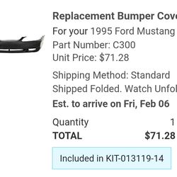 Replacement parts for 1995 Ford Mustang