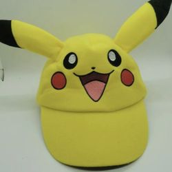  Pokémon Hat Pikachu Hat with Ears Embroidered Face One Size DesignWare Clean