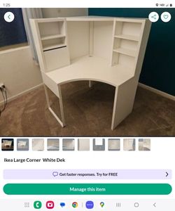 Ikea Large Corner White Dek