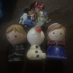 Frozen Disney bath toys-plus Mickey and Minnie on dumbo ride toy